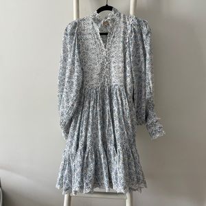 ByTimo Embroidered Eyelet Long Sleeve Mini Dress size XS/S